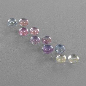 Achetez naturel 3,06ct multicolore saphir gems, coupe roude, en provenance madagascar chez gemselect. en stock, livraison internationale!
