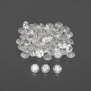 Achetez naturel ct blanc saphir gems, coupe roude, en provenance sri lanka chez gemselect. en stock, livraison internationale!