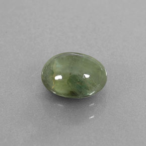 Saphir vert naturelle transparent, 1,67 ct, transparent / translucide