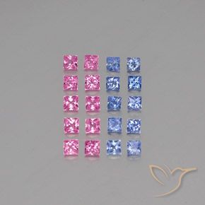 Achetez naturel 2,34ct multicolore saphir gems, carré, en provenance madagascar chez gemselect. en stock, livraison internationale!