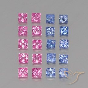 Achetez naturel 2,34ct multicolore saphir gems, carré, en provenance madagascar chez gemselect. en stock, livraison internationale!