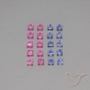 Achetez naturel 2,34ct multicolore saphir gems, carré, en provenance madagascar chez gemselect. en stock, livraison internationale!