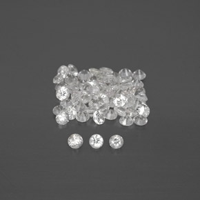 Achetez naturel ct blanc saphir gems, coupe roude, en provenance sri lanka chez gemselect. en stock, livraison internationale!