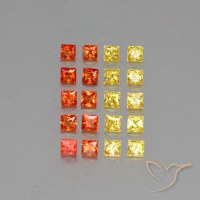 Achetez naturel 2,81ct multicolore saphir gems, carré, en provenance sri lanka chez gemselect. en stock, livraison internationale!