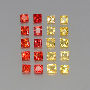 Achetez naturel ct multicolore saphir gems, carré, en provenance sri lanka (ceylan) chez gemselect. en stock, livraison internationale!