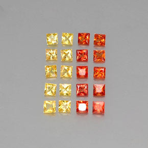Achetez naturel 1,69ct multicolore saphir gems, carré, en provenance sri lanka chez gemselect. en stock, livraison internationale!