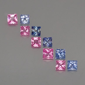 Achetez naturel ct multicolore saphir gems, carré, en provenance madagascar chez gemselect. en stock, livraison internationale!