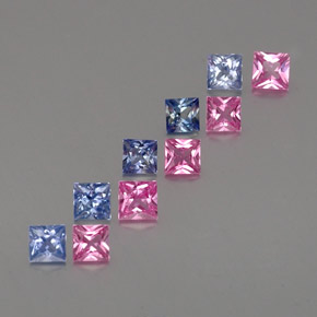 Achetez naturel ct multicolore saphir gems, carré, en provenance madagascar chez gemselect. en stock, livraison internationale!