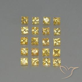 Achetez naturel 1,99ct jaune saphir gems, carré, en provenance tanzanie chez gemselect. en stock, livraison internationale!