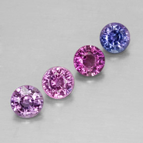 Achetez naturel ct multicolore saphir gems, coupe roude, en provenance tanzanie chez gemselect. en stock, livraison internationale!