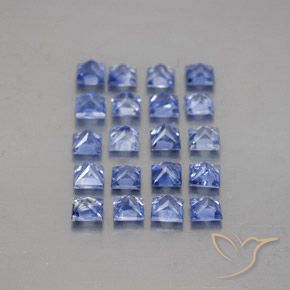 Shop natural 3.38ct Bleu pastel Saphir gems, Carré, from Madagascar at GemSelect. In stock, global shipping!
