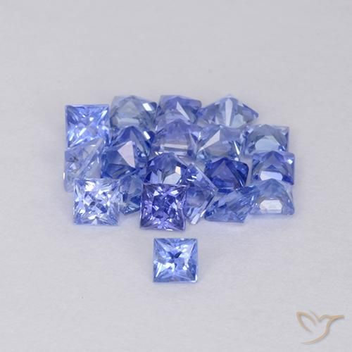 1.51ctw Naturel Bleu pourpre électrique Saphir, Carré, VVS-VS