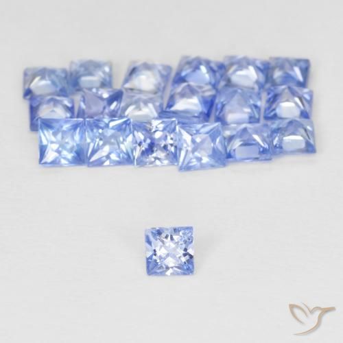 1.69ctw Naturel Bleu pastel Saphir, Carré, VVS-VS