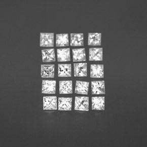 Achetez naturel 1,56ct blanc saphir gems, carré, en provenance madagascar chez gemselect. en stock, livraison internationale!