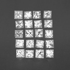 Achetez naturel 1,56ct blanc saphir gems, carré, en provenance madagascar chez gemselect. en stock, livraison internationale!