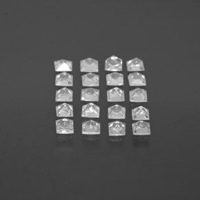 Achetez naturel 1,56ct blanc saphir gems, carré, en provenance madagascar chez gemselect. en stock, livraison internationale!
