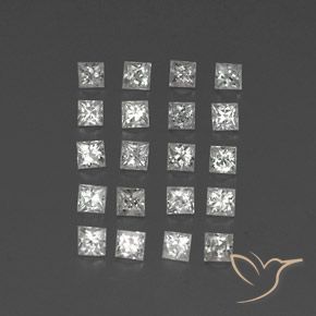Achetez naturel 1,66ct blanc saphir gems, carré, en provenance madagascar chez gemselect. en stock, livraison internationale!