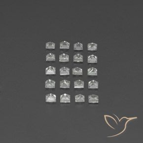 Achetez naturel 1,66ct blanc saphir gems, carré, en provenance madagascar chez gemselect. en stock, livraison internationale!