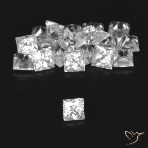 Shop natural 1.95ct Blanc clair Saphir gems, Carré, from Madagascar at GemSelect. In stock, global shipping!