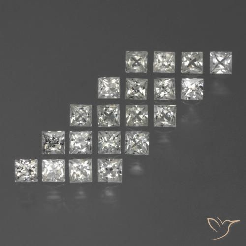 1.70ctw Naturel Blanc chaud Saphir, Carré, VVS-VS