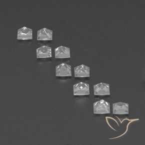 Shop natural 1.40ct Blanc clair Saphir gems, Carré, from Madagascar at GemSelect. In stock, global shipping!