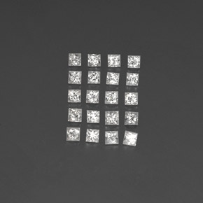 Achetez naturel 1,60ct blanc saphir gems, carré, en provenance madagascar chez gemselect. en stock, livraison internationale!