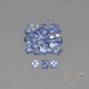 2.90ctw Naturel Bleu pastel Saphir, Carré, VVS-VS