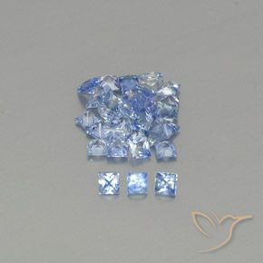 2.05ctw Naturel Bleu pastel Saphir, Carré, VVS-VS