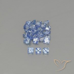 2.03ctw Naturel Bleu pastel Saphir, Carré, VVS-VS