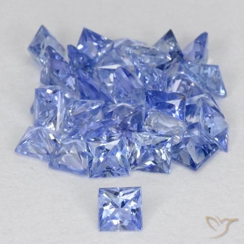 2.47ctw Naturel Bleu pastel Saphir, Carré, VVS-VS
