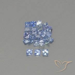 1.88ctw Naturel Bleu pastel Saphir, Carré, VVS-VS