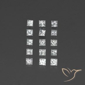 Achetez naturel 1,54ct blanc saphir gems, carré, en provenance madagascar chez gemselect. en stock, livraison internationale!