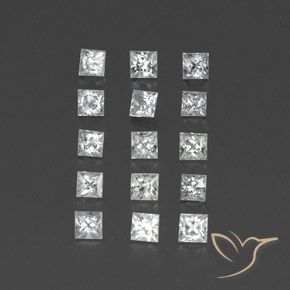 Achetez naturel 1,54ct blanc saphir gems, carré, en provenance madagascar chez gemselect. en stock, livraison internationale!