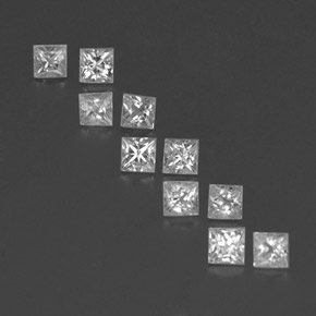 Achetez naturel 1,35ct blanc saphir gems, carré, en provenance madagascar chez gemselect. en stock, livraison internationale!