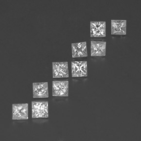 Achetez naturel 1,35ct blanc saphir gems, carré, en provenance madagascar chez gemselect. en stock, livraison internationale!