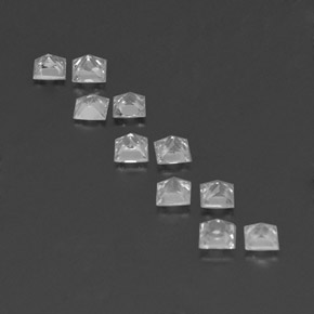 Achetez naturel 1,35ct blanc saphir gems, carré, en provenance madagascar chez gemselect. en stock, livraison internationale!