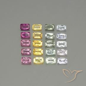 Shop natural 6.57ct Multicolore Saphir gems, Octogone / coupe Émeraude, from Tanzanie at GemSelect. In stock, global shipping!