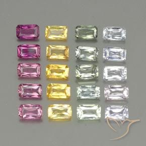 Shop natural 6.57ct Multicolore Saphir gems, Octogone / coupe Émeraude, from Tanzanie at GemSelect. In stock, global shipping!