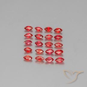 2.35ctw Naturel Rouge feu Saphir, Marquise, VS-SI