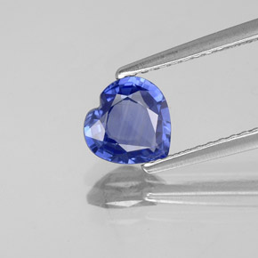 Saphir bleue naturelle forme de coeur, 1,16 ct, VVS-VS