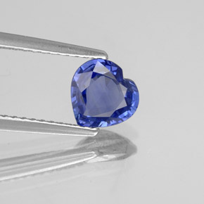 Saphir bleue naturelle forme de coeur, 1,16 ct, VVS-VS