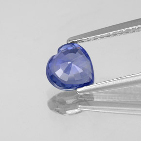 Saphir bleue naturelle forme de coeur, 1,16 ct, VVS-VS