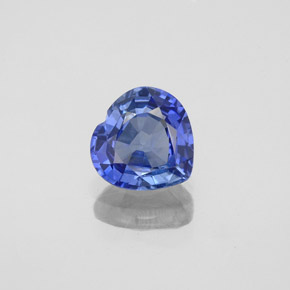 Saphir bleue naturelle forme de coeur, 1,29 ct, VVS-VS