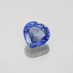Saphir bleue naturelle forme de coeur, 1,29 ct, VVS-VS