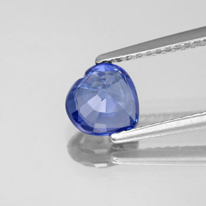 Saphir bleue naturelle forme de coeur, 1,29 ct, VVS-VS