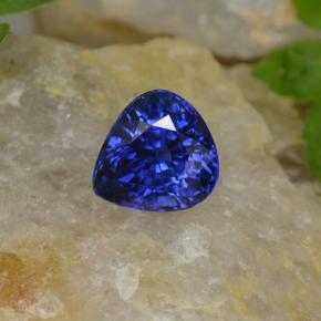 Saphir bleue naturelle en forme de poire, 1,53 ct, VVS-VS