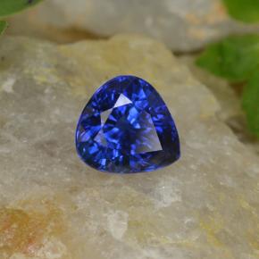 Saphir bleue naturelle en forme de poire, 1,53 ct, VVS-VS