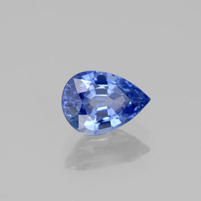 Saphir bleue naturelle en forme de poire, 1,00 ct, VS