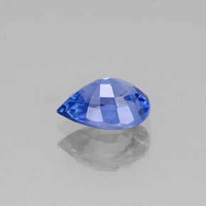 Saphir bleue naturelle en forme de poire, 1,00 ct, VS