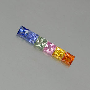 Achetez naturel ct multicolore saphir gems, carré, en provenance tanzanie chez gemselect. en stock, livraison internationale!